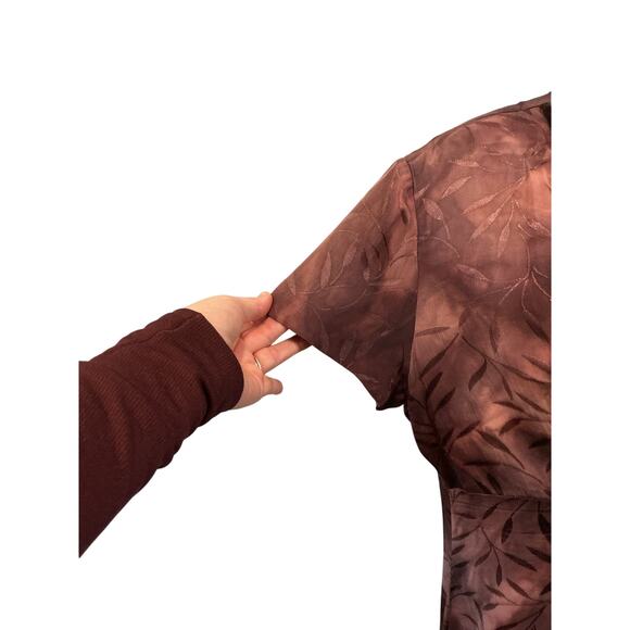 Vintage Womens Babydoll Maxi Dress Size 12 Embroidered Fairy Grunge Fall Formal - Picture 7 of 9